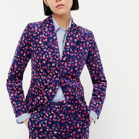 J. Crew Jackets & Blazers - J Crew : dotted floral corduroy blazer